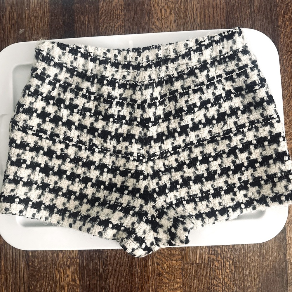 NWT ANINE BING Lyle Houndstooth Shorts Women's Size 8 - Picture 8 of 9